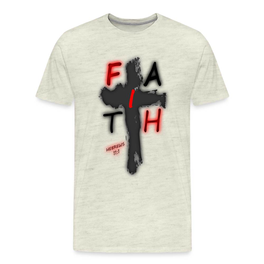 Men's "Faih" T-Shirt - heather oatmeal