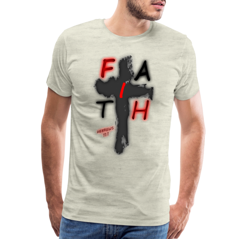 Men's "Faih" T-Shirt - heather oatmeal