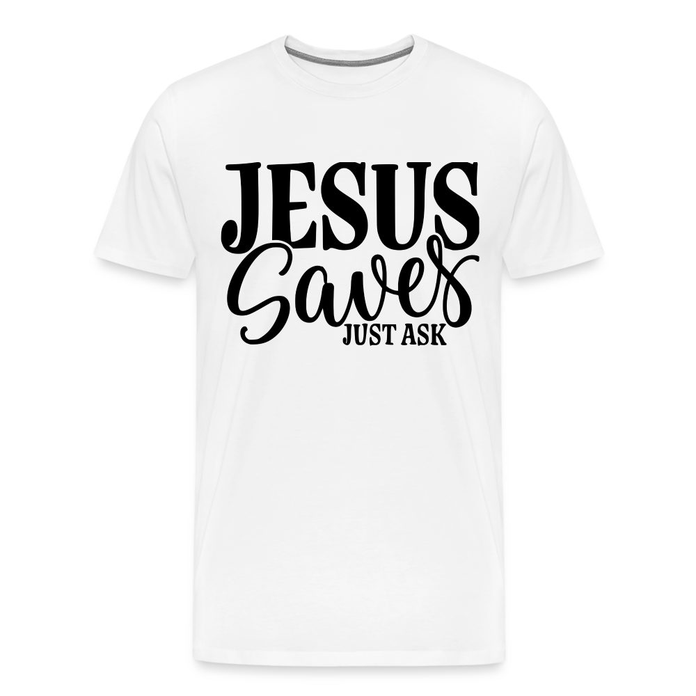 "Jesus Saves" T-Shirt - white