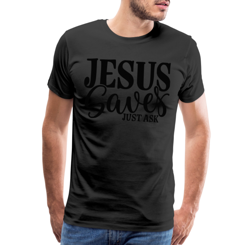 "Jesus Saves" T-Shirt - black