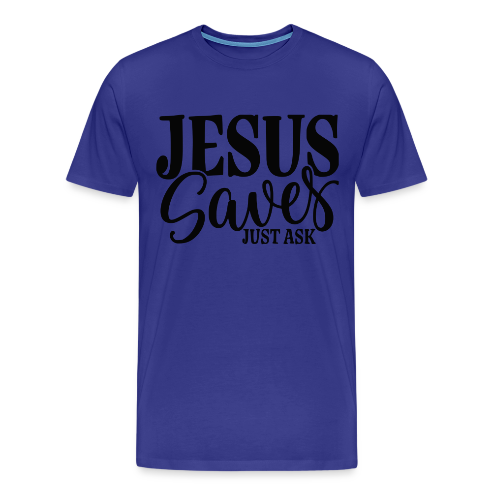"Jesus Saves" T-Shirt - royal blue