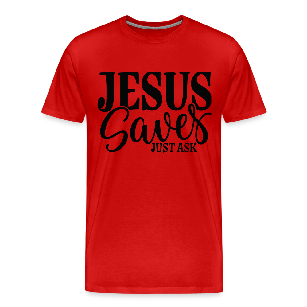 "Jesus Saves" T-Shirt - red