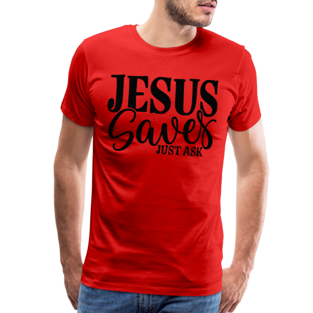 "Jesus Saves" T-Shirt - red