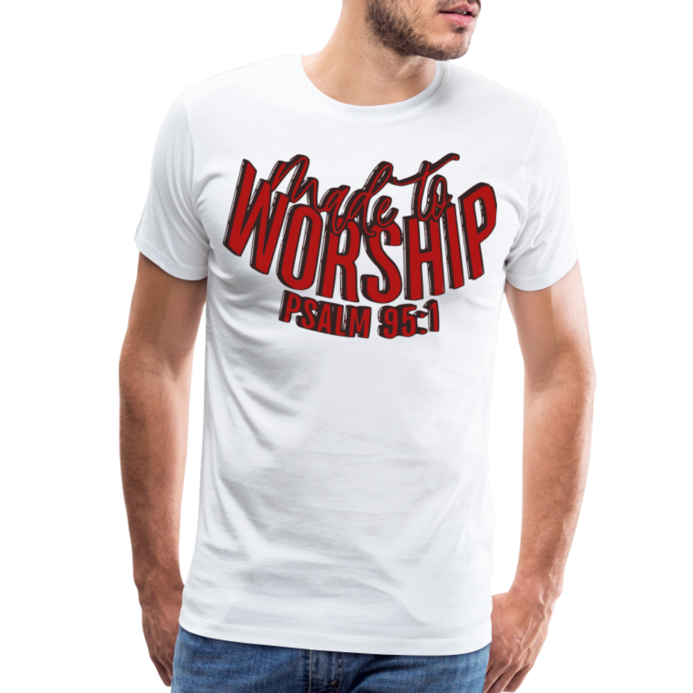"Made To Worship" T-Shirt - white