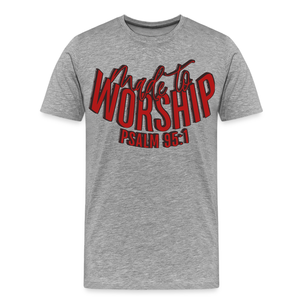 "Made To Worship" T-Shirt - heather gray