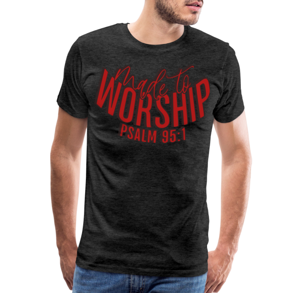 "Made To Worship" T-Shirt - charcoal grey