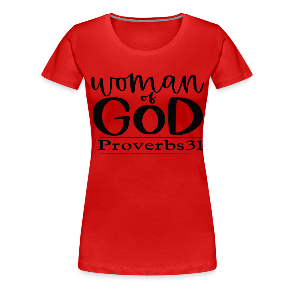 Women’s "Woman Of God" T-Shirt - red