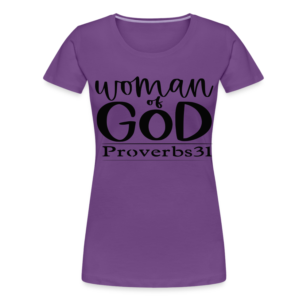 Women’s "Woman Of God" T-Shirt - purple