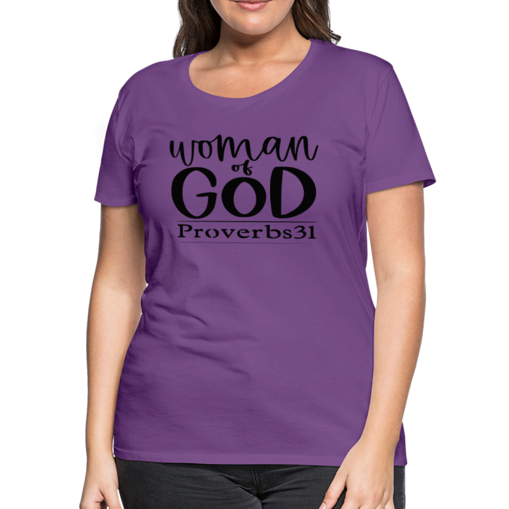 Women’s "Woman Of God" T-Shirt - purple