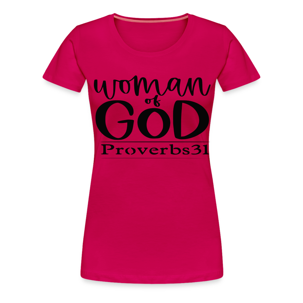 Women’s "Woman Of God" T-Shirt - dark pink