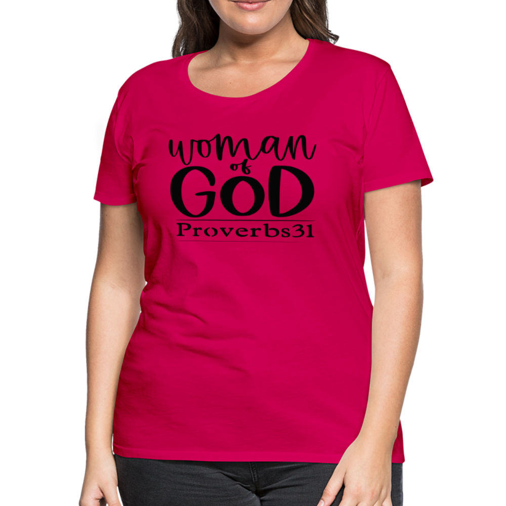 Women’s "Woman Of God" T-Shirt - dark pink