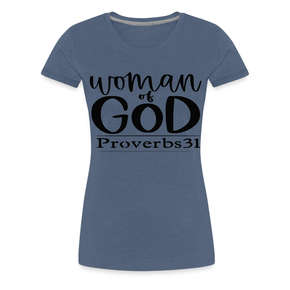 Women’s "Woman Of God" T-Shirt - heather blue