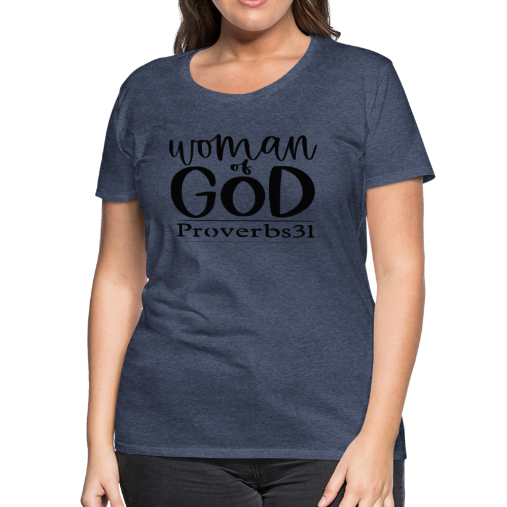 Women’s "Woman Of God" T-Shirt - heather blue