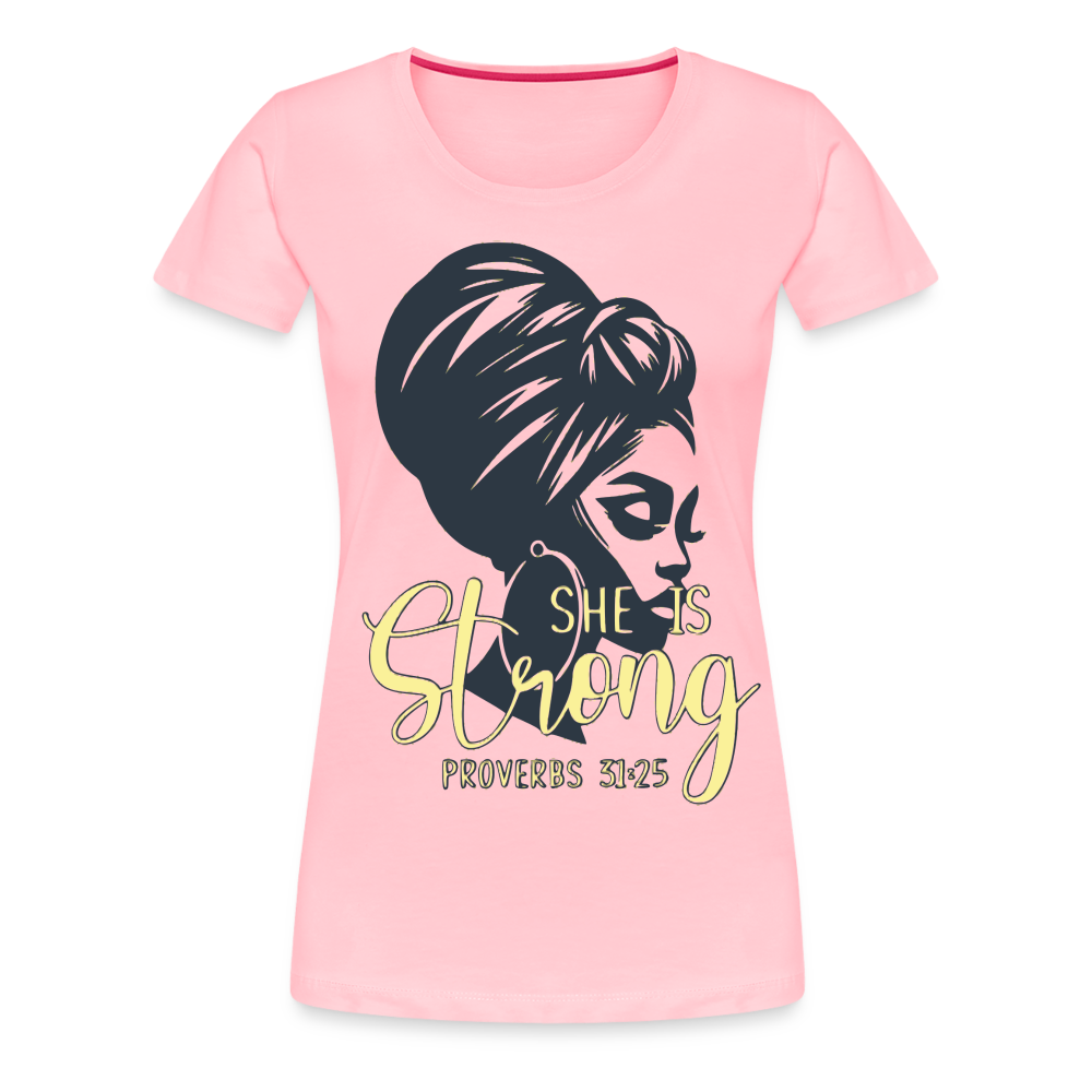 Women’s "She Is Strong" T-Shirt - pink