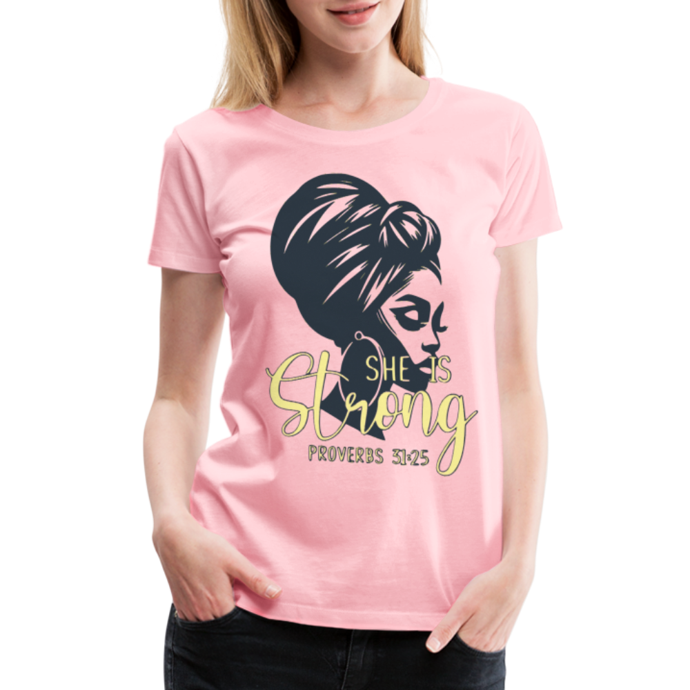 Women’s "She Is Strong" T-Shirt - pink