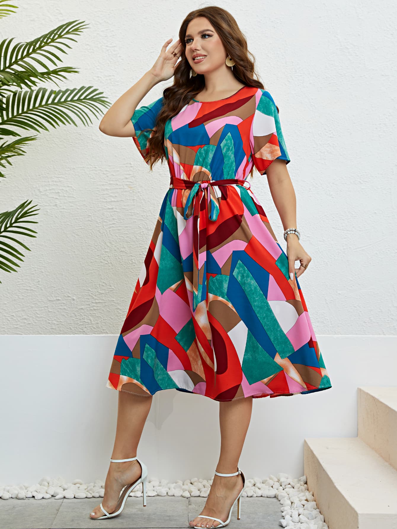 Plus Size Colorful Dress