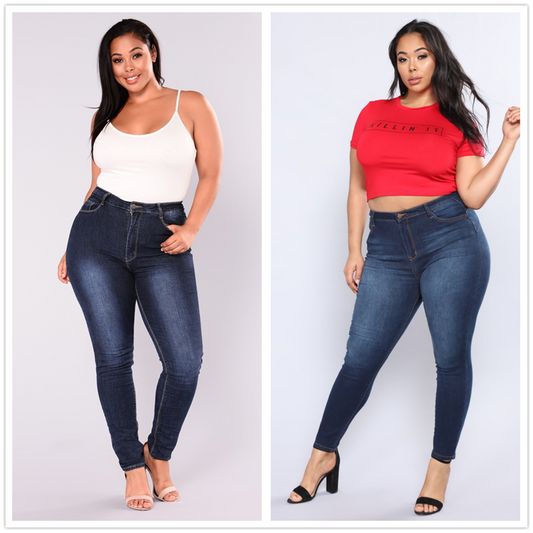 Women’s Plus Size Stretch Jeans - Lee Ola's Clothing