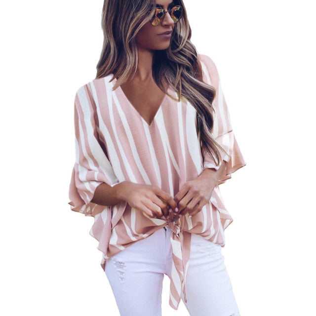 V neck blouse - Lee Ola's Clothing