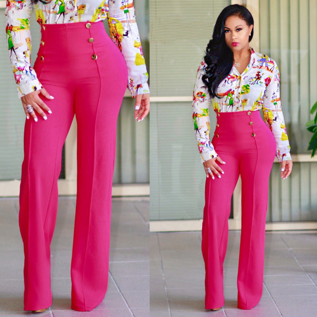 women's High Waist Pants - Lee Ola's Clothing