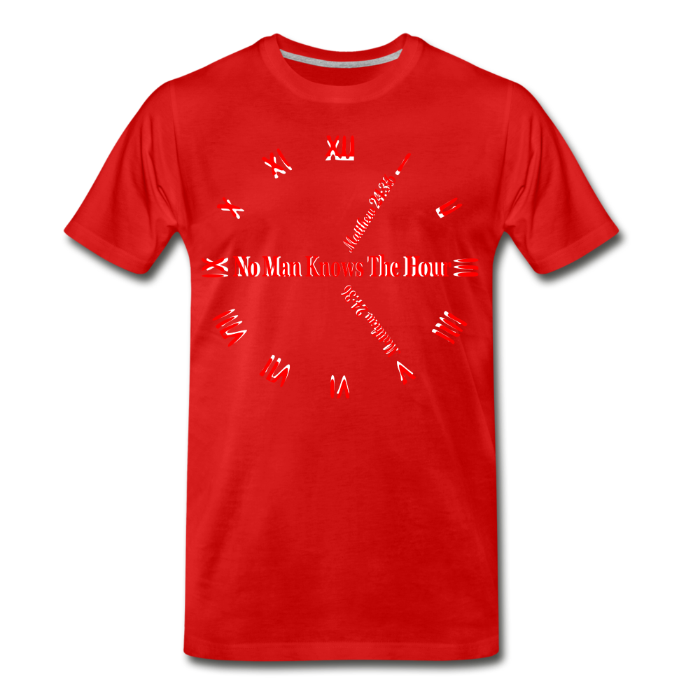 Men's "No Man Knows The Hour" T-Shirt - red