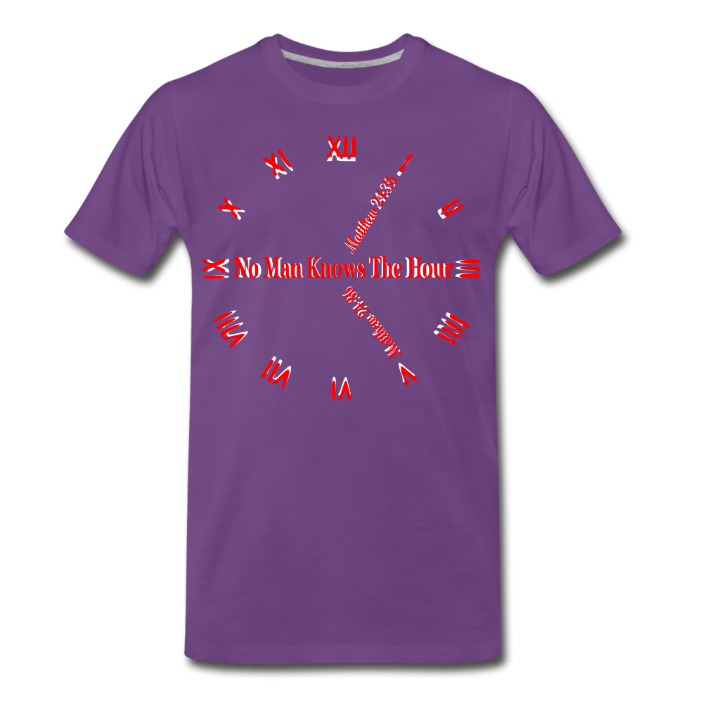 Men's "No Man Knows The Hour" T-Shirt - purple