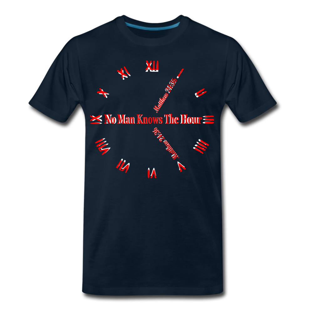 Men's "No Man Knows The Hour" T-Shirt - deep navy