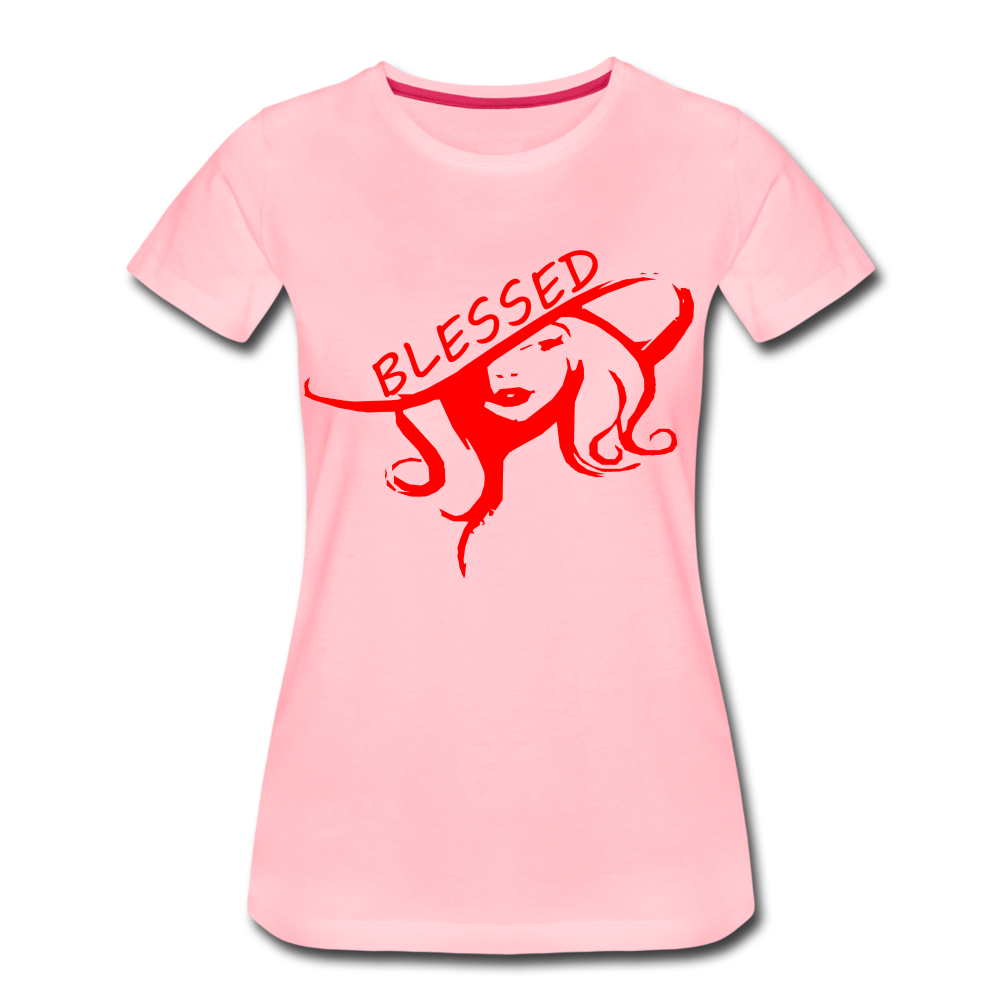 Women’s Premium "Blessed" T-Shirt - pink