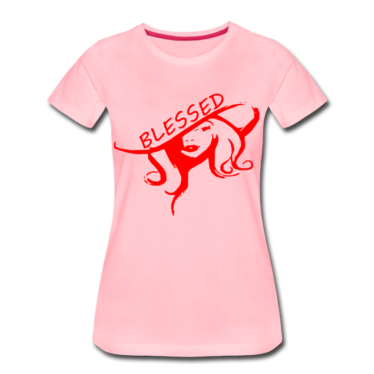 Women’s Premium "Blessed" T-Shirt - pink