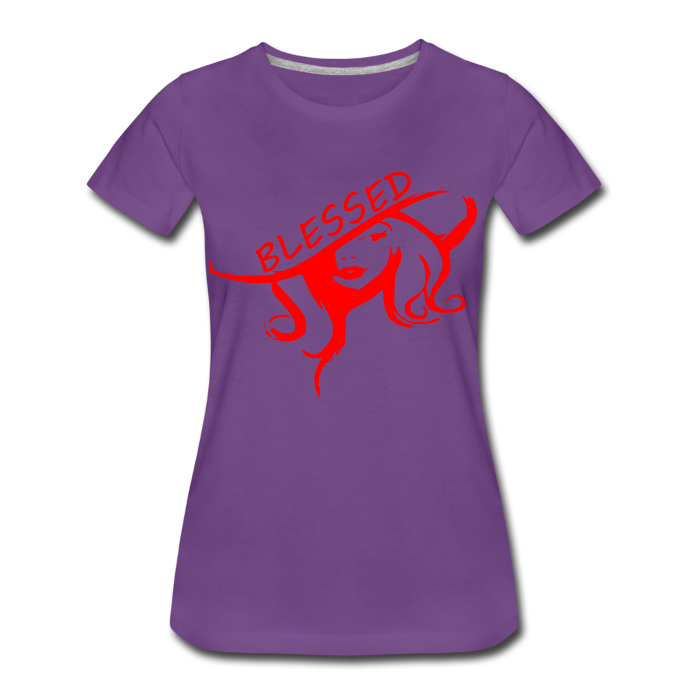 Women’s Premium "Blessed" T-Shirt - purple
