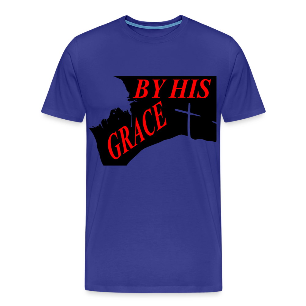 "BY HIS GRACE" Men's T-Shirt - royal blue