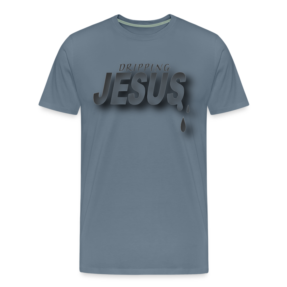 Men's "Jesus Drip" T-Shirt - steel blue