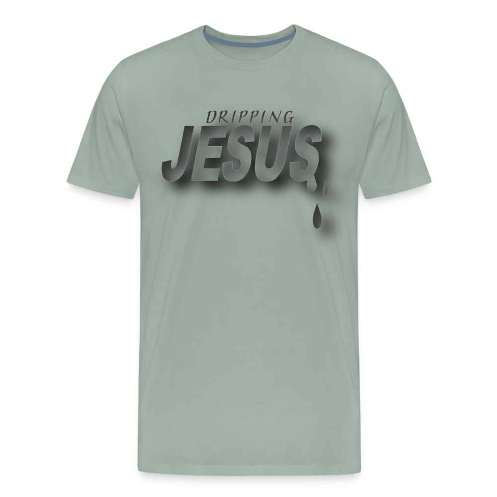 Men's "Jesus Drip" T-Shirt - steel green