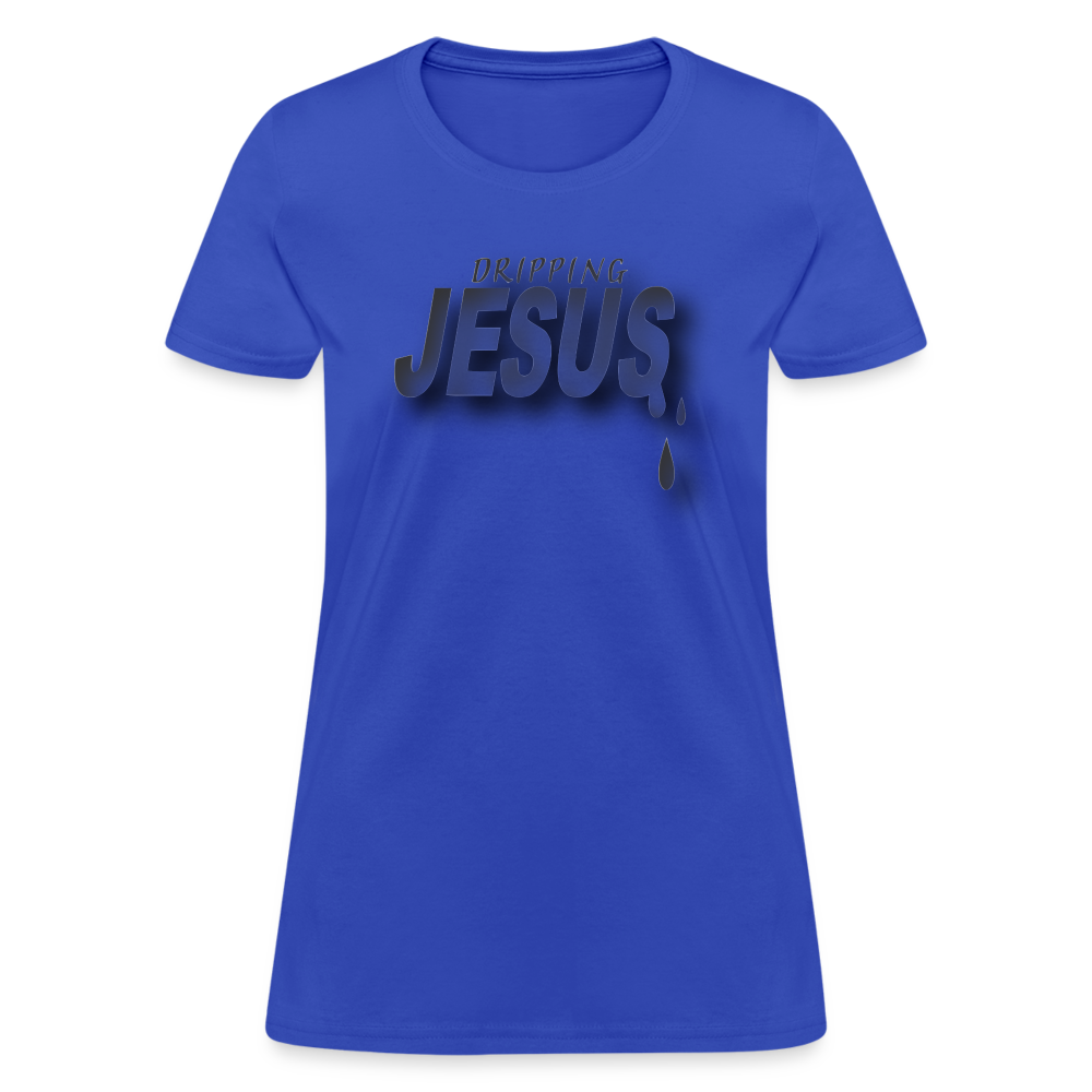 Women's "Dripping Jesus" T-Shirt - royal blue