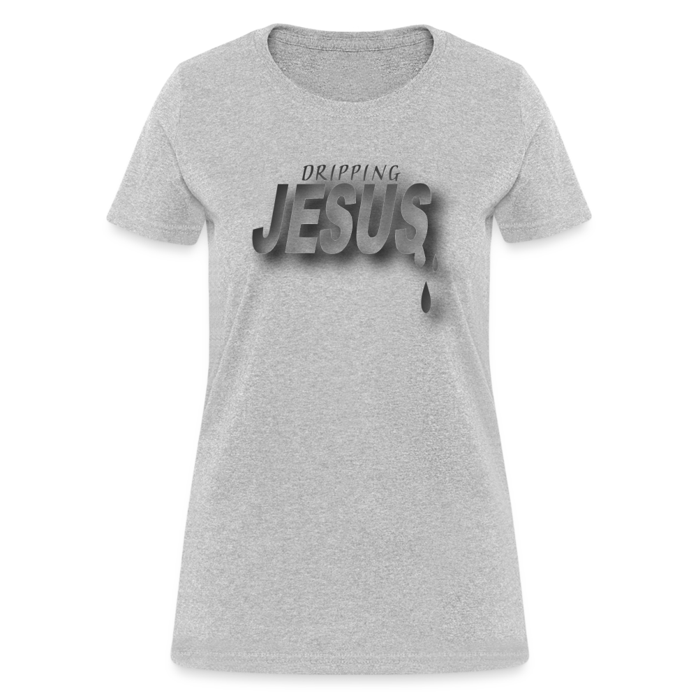 Women's "Dripping Jesus" T-Shirt - heather gray