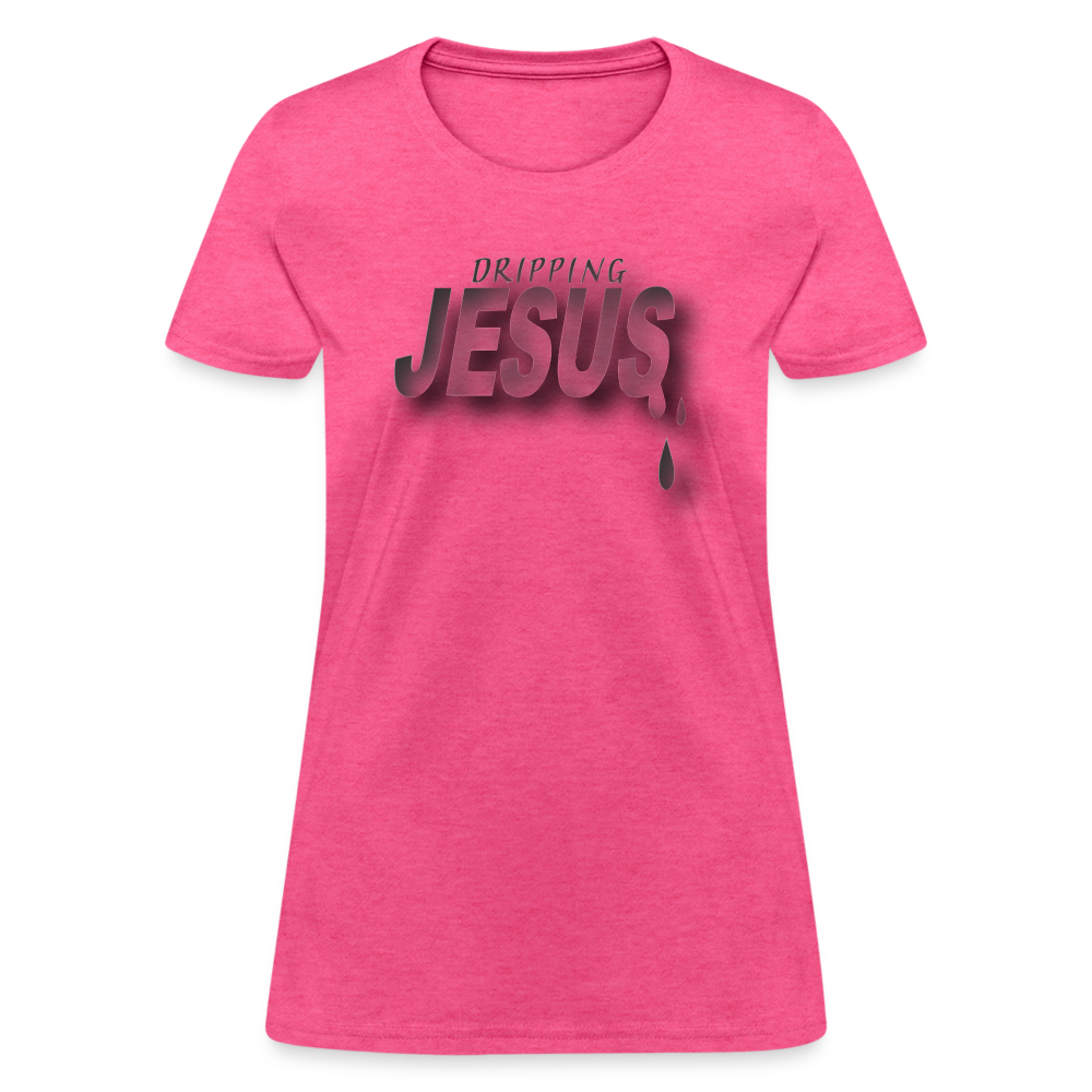 Women's "Dripping Jesus" T-Shirt - heather pink