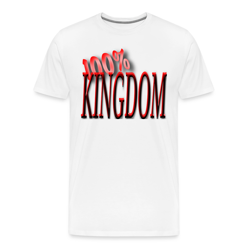 Men's "100% Kingdom" T-Shirt - white