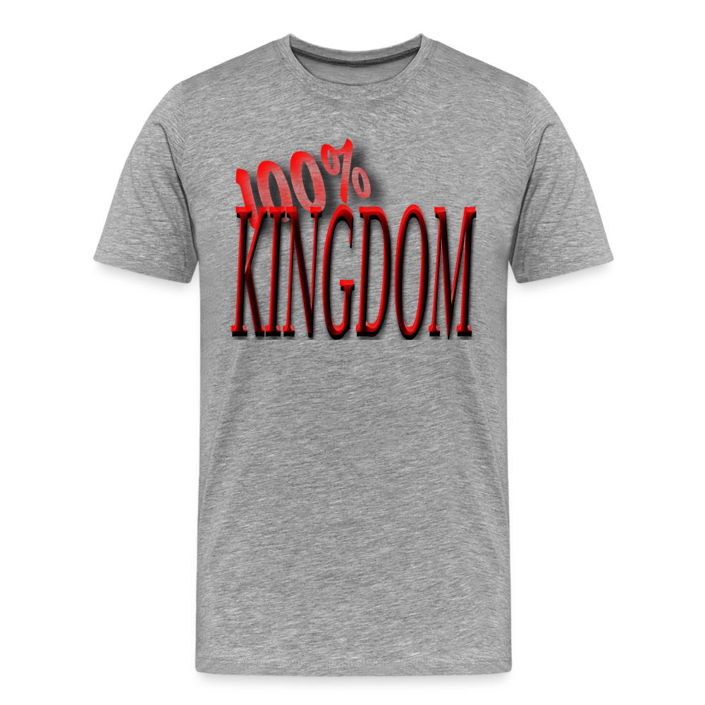 Men's "100% Kingdom" T-Shirt - heather gray