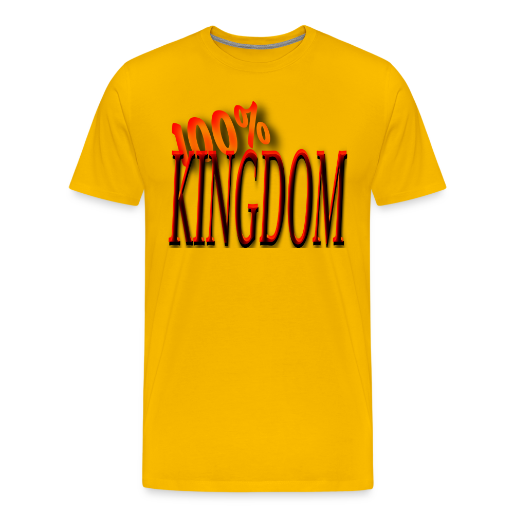 Men's "100% Kingdom" T-Shirt - sun yellow