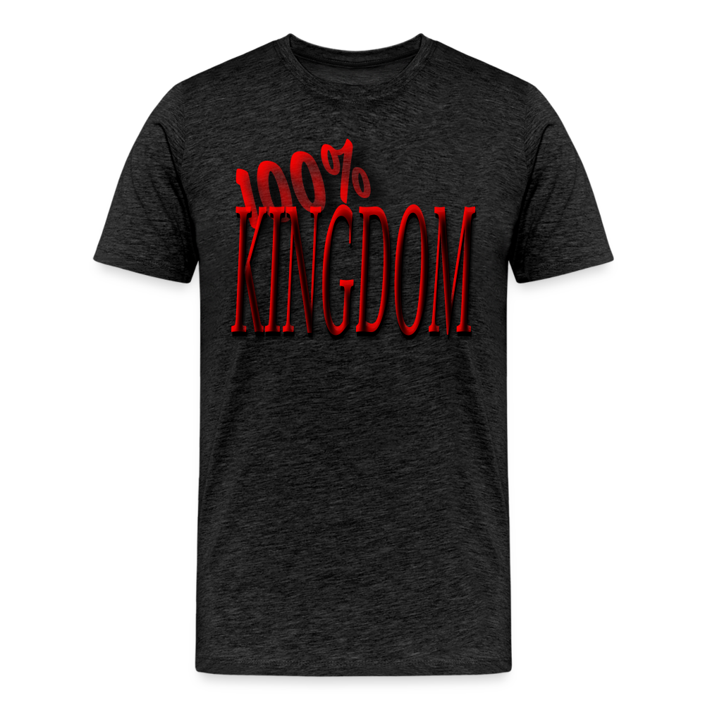 Men's "100% Kingdom" T-Shirt - charcoal grey