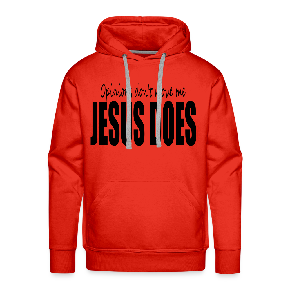 Men’s "Opinions Don't Move Me, Jesus Does" Hoodie - red