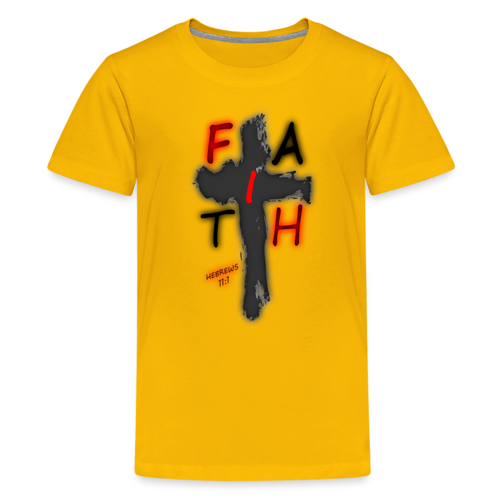 Kids' "Faith" T-Shirt - sun yellow