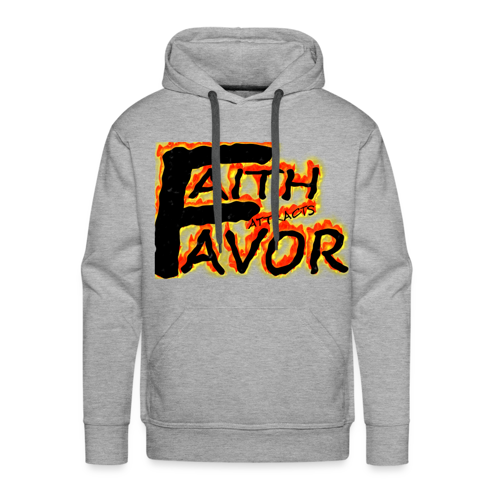 Men’s “Faith attracts Favor” Hoodie - heather grey