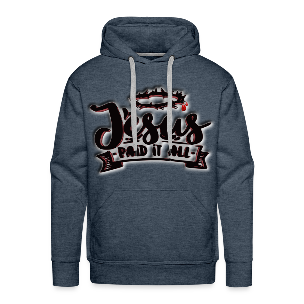 Men’s "Paid It All" Hoodie - heather denim