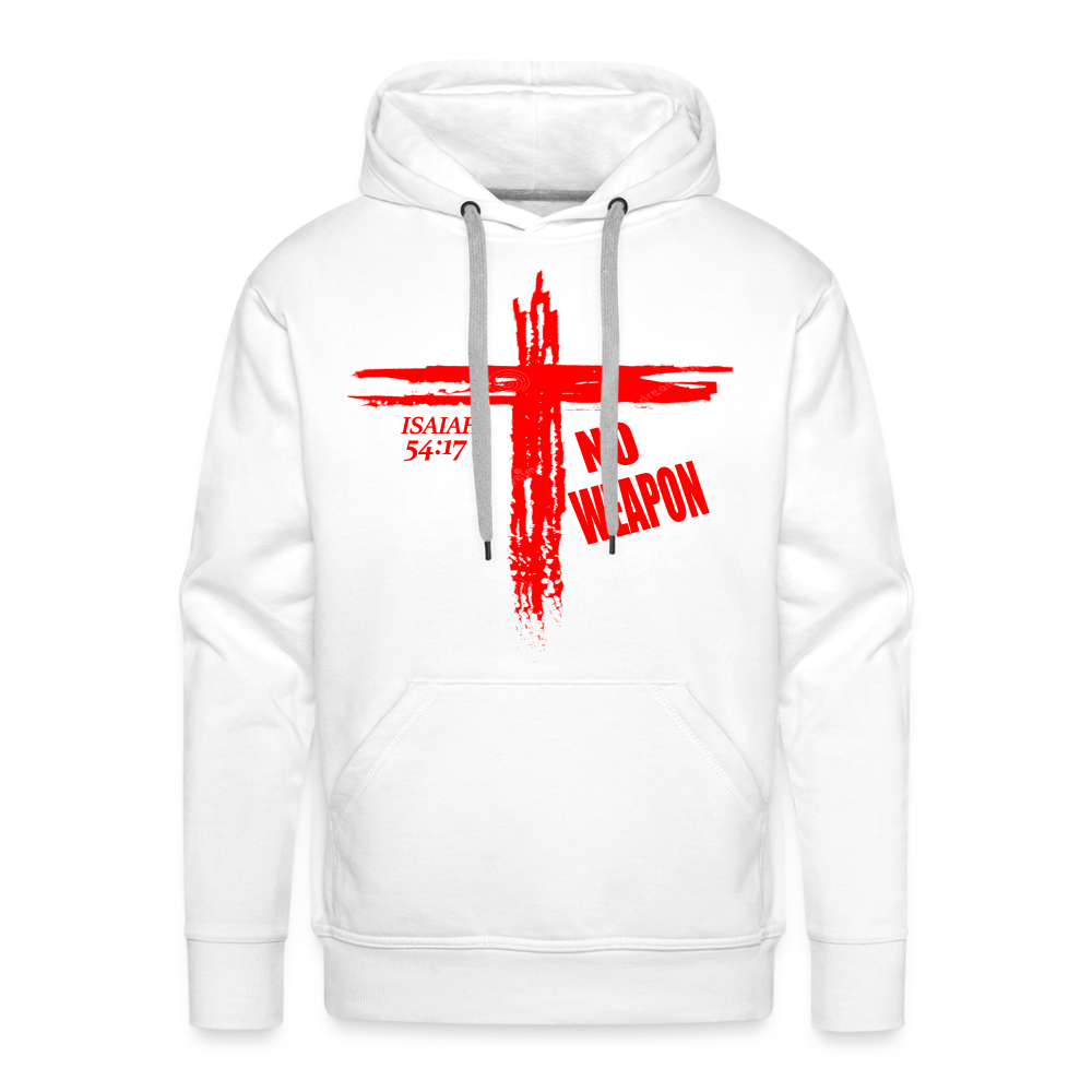 Men’s “No Weapon”Hoodie - white