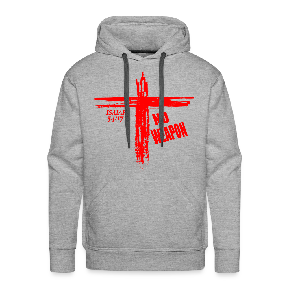 Men’s “No Weapon”Hoodie - heather grey