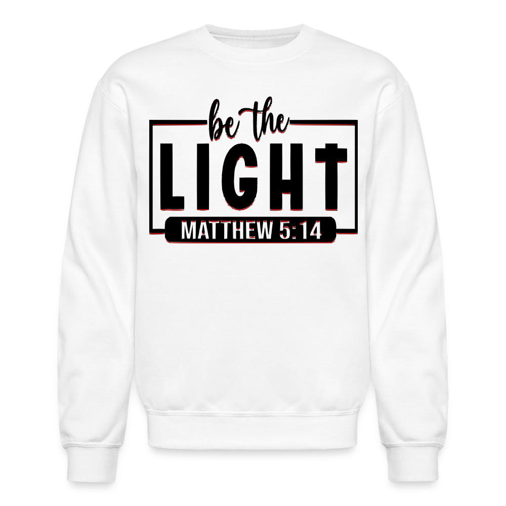 Crewneck "Be The Light" Sweatshirt - white