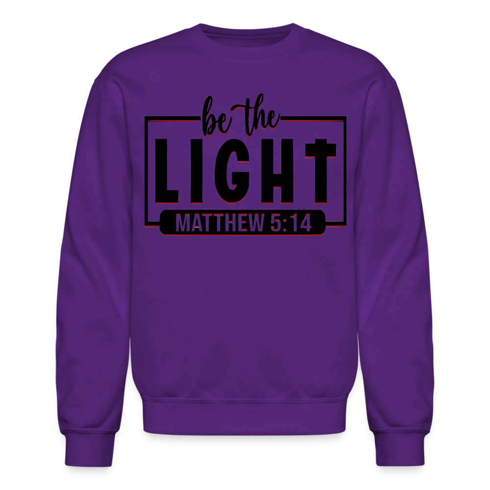Crewneck "Be The Light" Sweatshirt - purple